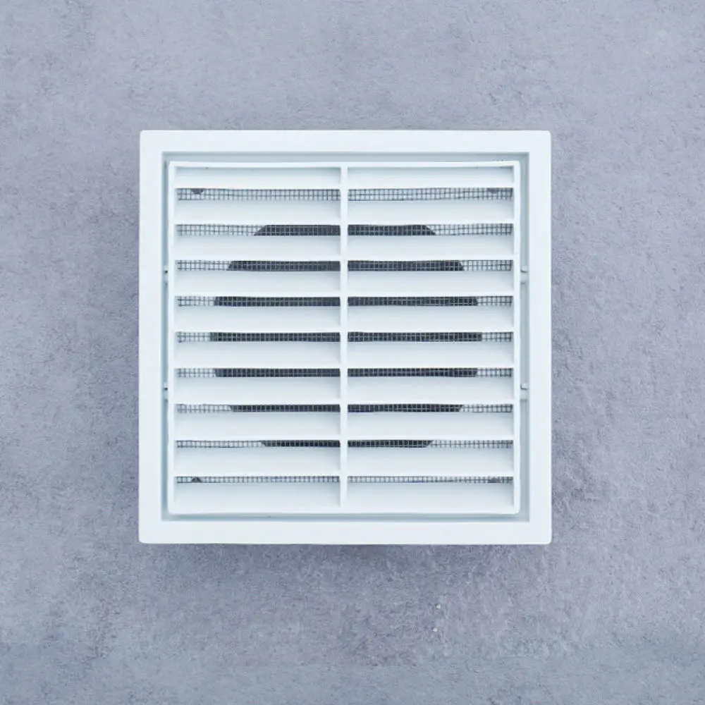 Wall Mounted Vent Grille Cover Rainproof Air Outlet Shutter Bathroom Kitchen Ventilation Hood ABS Duct Diffuser Mesh Guard