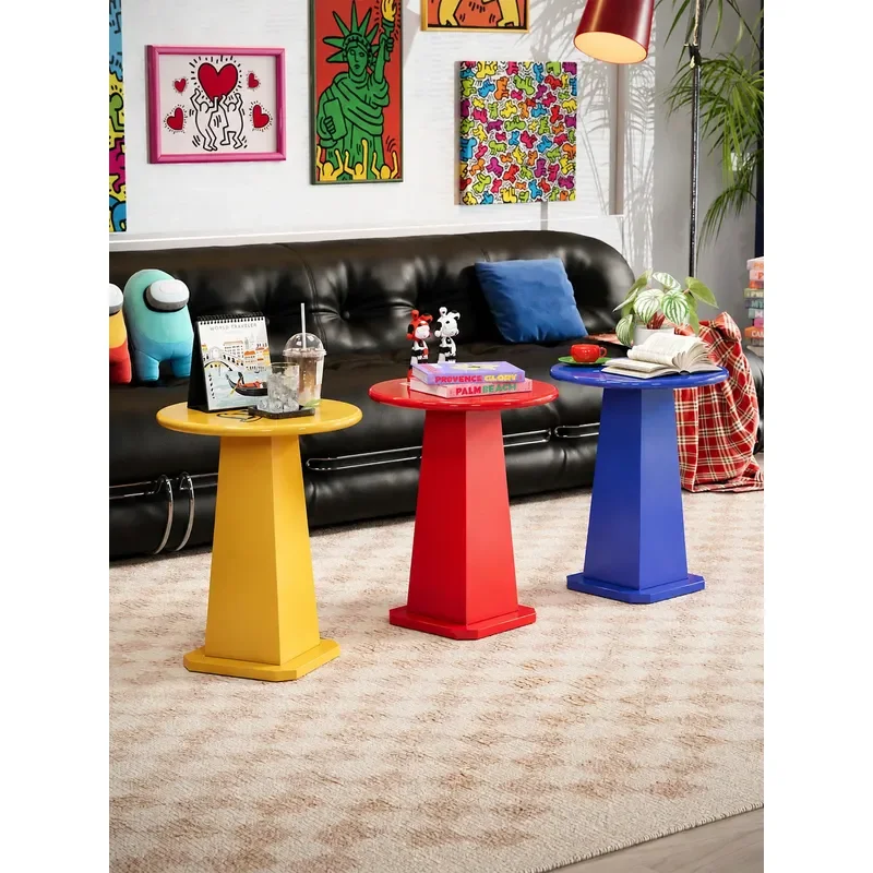 Ice cream tube sofa bed edge table mobile tea table dopamine living room mini balcony small table small coffee table small