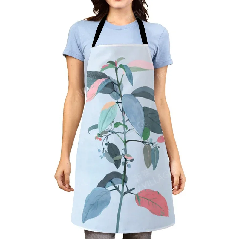 nordic Aesthetic Women kitchen apron kids original Children Waterproof girl princess waiter work apron oil proof boho plant