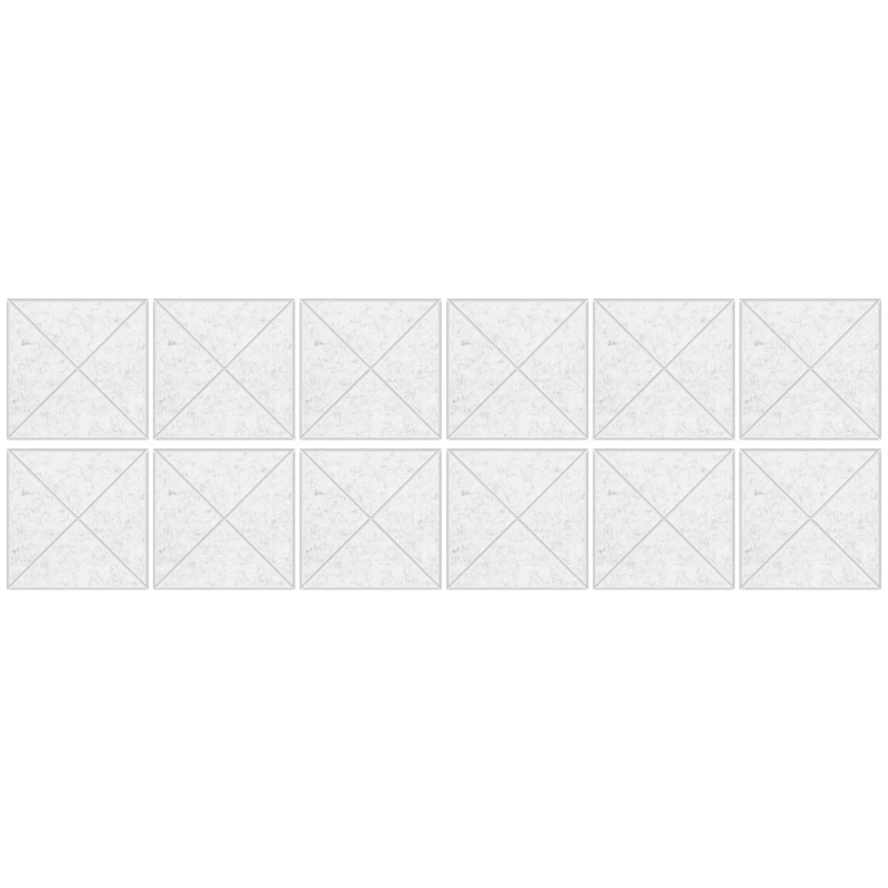 12แพ็คแผงโฟมสี่เหลี่ยมโพลีเอสเตอร์โพลีเอสเตอร์Soundproofผนังแผงสแควร์กระเบื้องที่สมบูรณ์แบบสำหรับห้องนั่งเล่นDrop Shipping