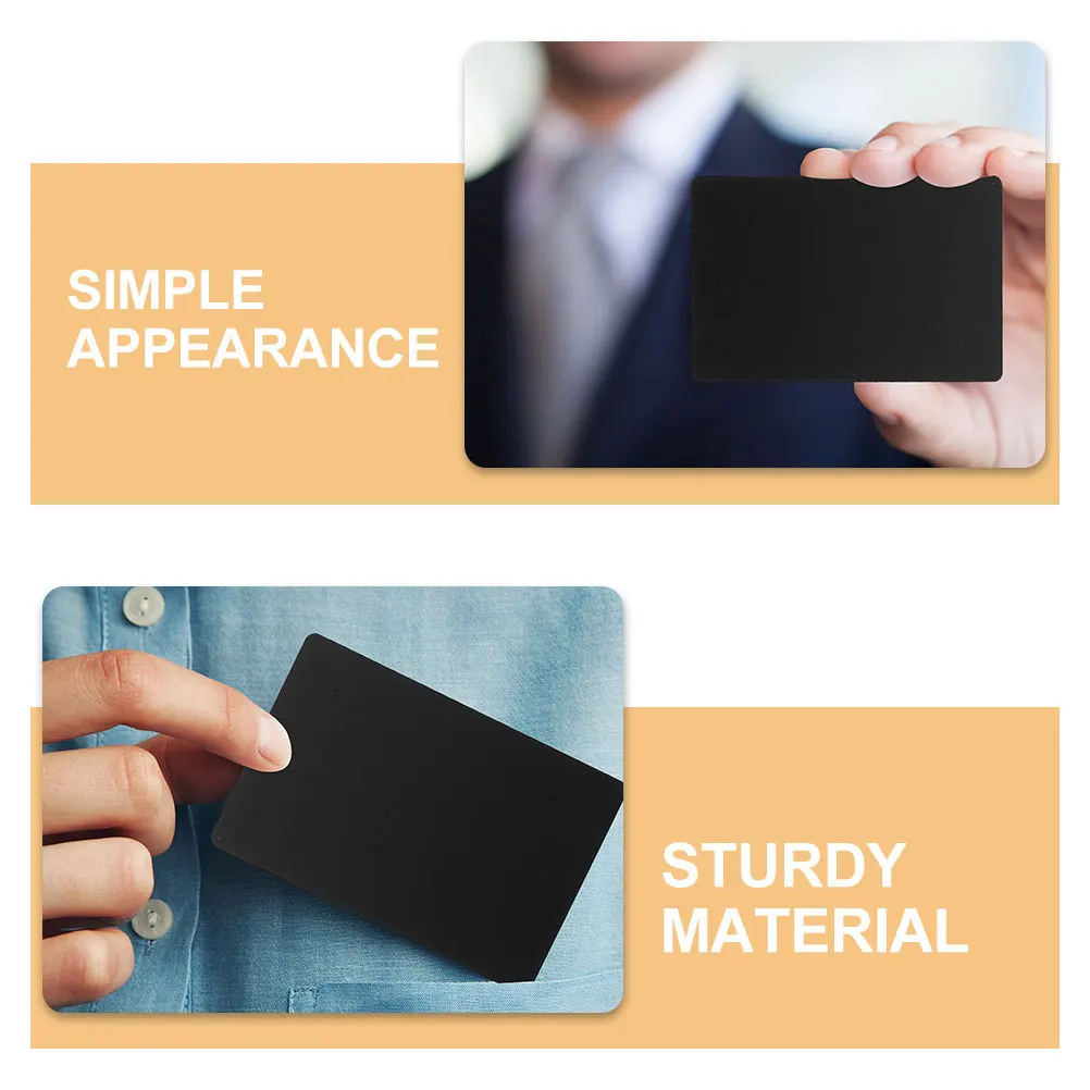 Tarjetas de visita en blanco de aluminio, tarjetas de nombre de Metal liso para grabado, marcado duradero, tarjetas de visita en blanco de aluminio, 100 Uds.