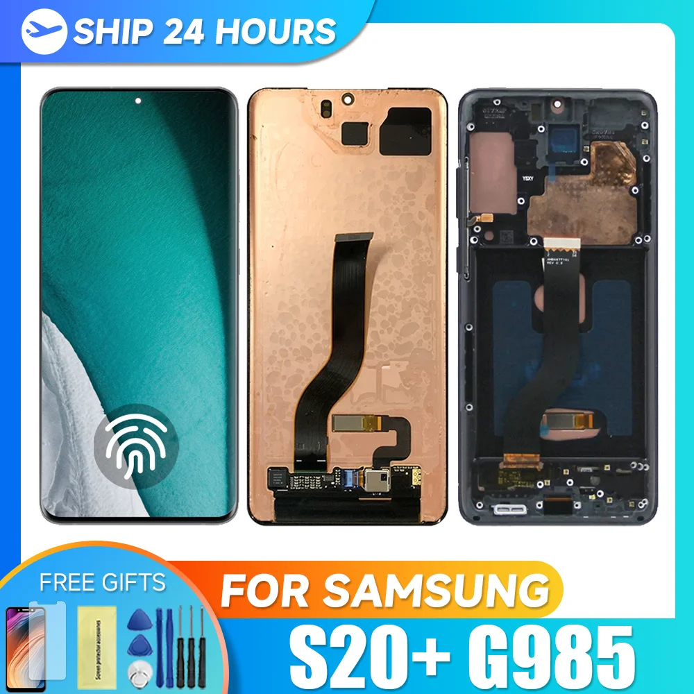 ЖК-дисплей 6,7 'для Samsung S20 Plus, сменный цифровой сенсорный экран для Samsung S20 + G985