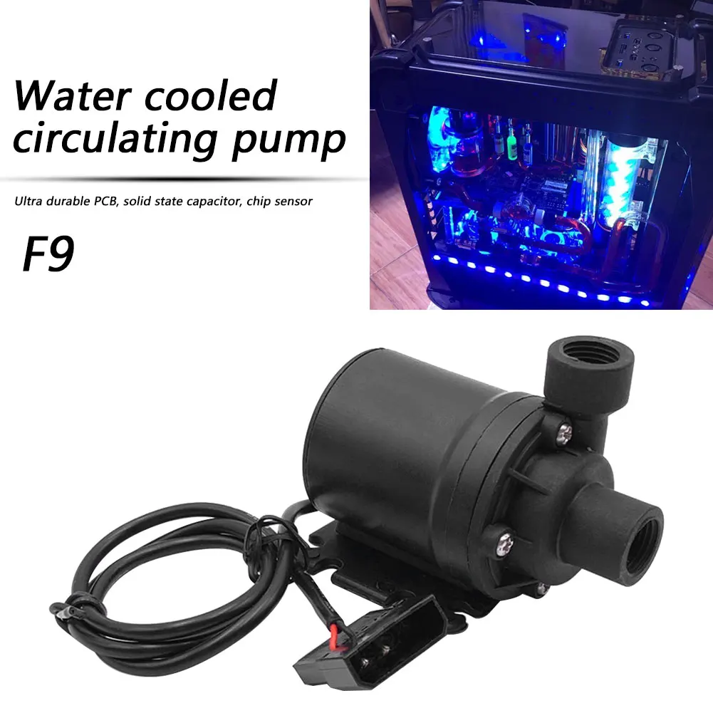 F9 12V DC Water Pump for Desktop PC CPU Water Cooling System 9W G1/4 Thread Molex 4 Pin Connector CPU Water Cooling System