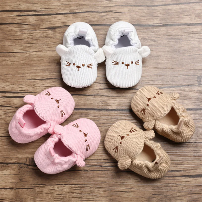 Newborn Infant Baby Shoes Casual Boys Girls Printing Anti-Slip Flat Crib Shoes First Walkers For 0-18Months