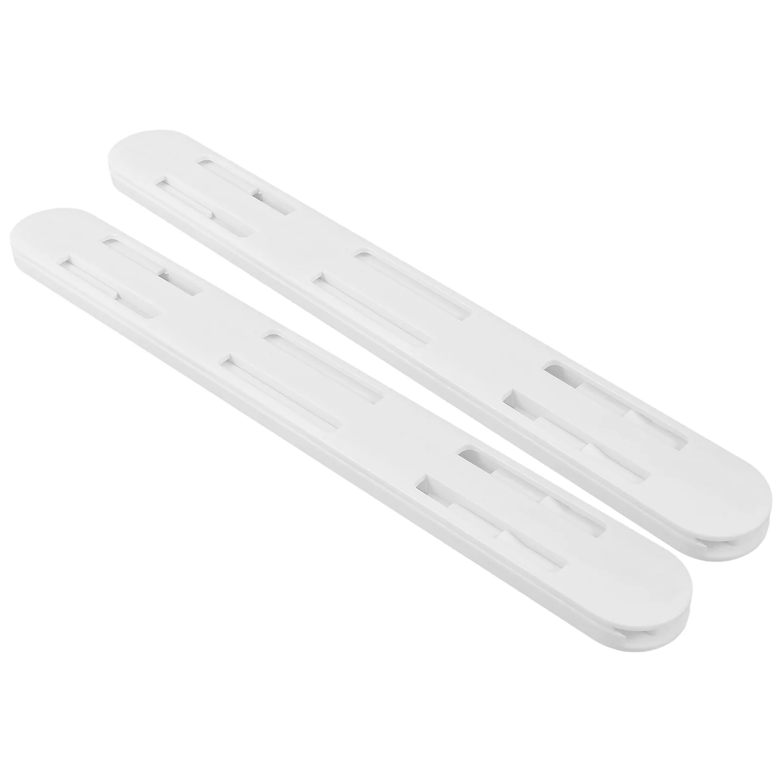 

2 Pcs Slide Rail Drawer Glides Dresser Slides Punch Free Guide Undermount Abs Track Guides Office