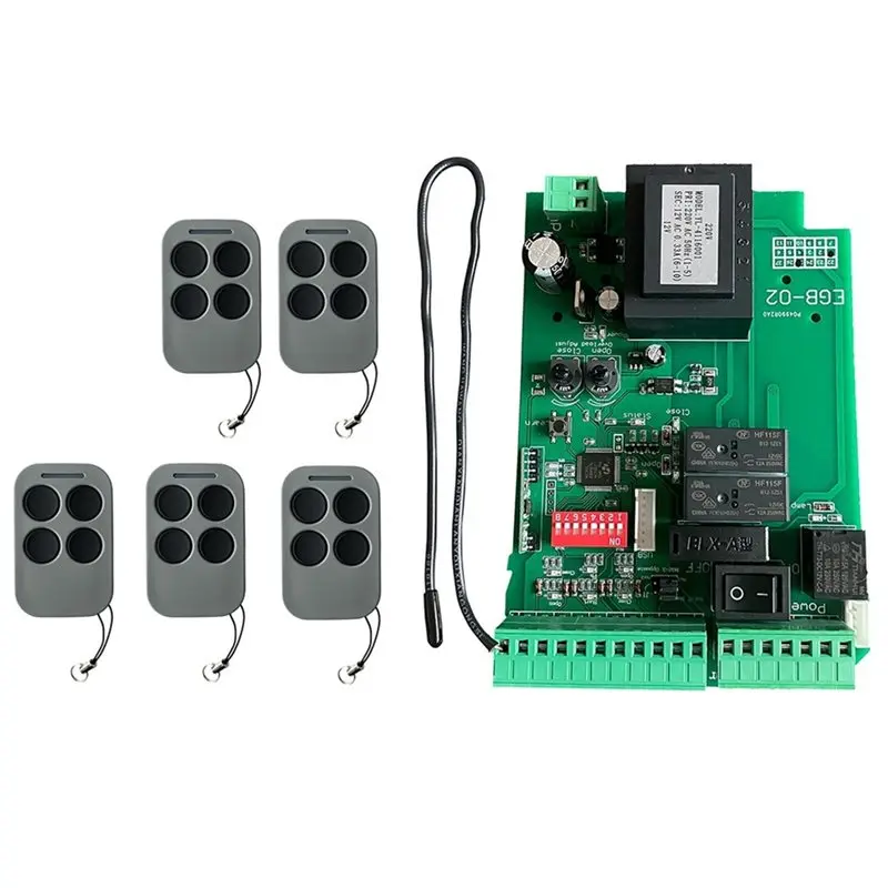 【RECOMENDAR】AC110 For Sliding Gate Motor Control Board+ 5 Remote Control Automatic Operation Access Control System For Gate Open