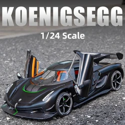 Модель автомобиля в масштабе 1/24 Koenigsegg Jesko, литые под давлением модели автомобилей с открывающимися дверцами, подарок на день рождения для мальчиков