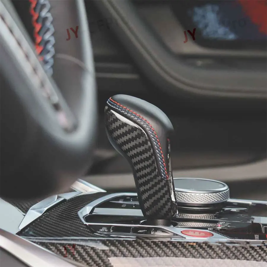 Trockene Carbonfaser-Schaltknaufabdeckung für die Fahrzeuginnenausstattung – Nachrüstung für BMW M2 G87, M3 G80, M4 G82, G83, X3M F97, X45 F98, F95 (2021-2025) – Detail 7
