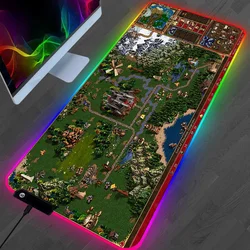 Bohaterowie potęg i magii 3 LED podkładki pod mysz do gier duże biurko mata komputer dla graczy podkładka pod mysz XL podkładka pod mysz RGB świecące myszki maty