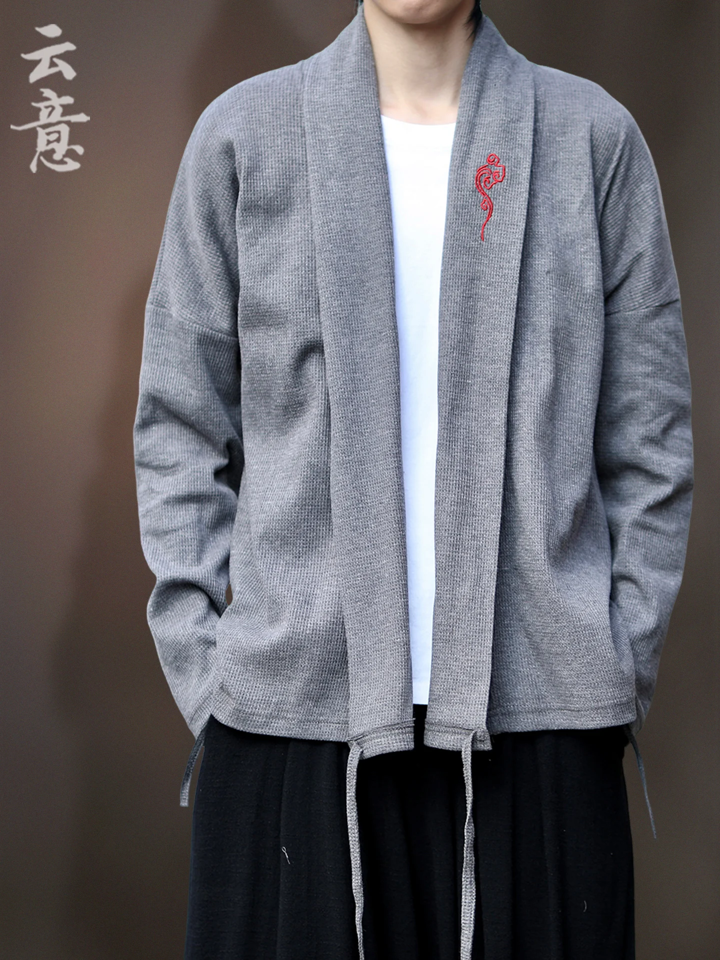 

Новый весенний китайский кардиган-свитер для мужчин: повседневный, в стиле ретро, этнический, вязаный, больших размеров, удобная верхняя одежда в стиле Ханьфу