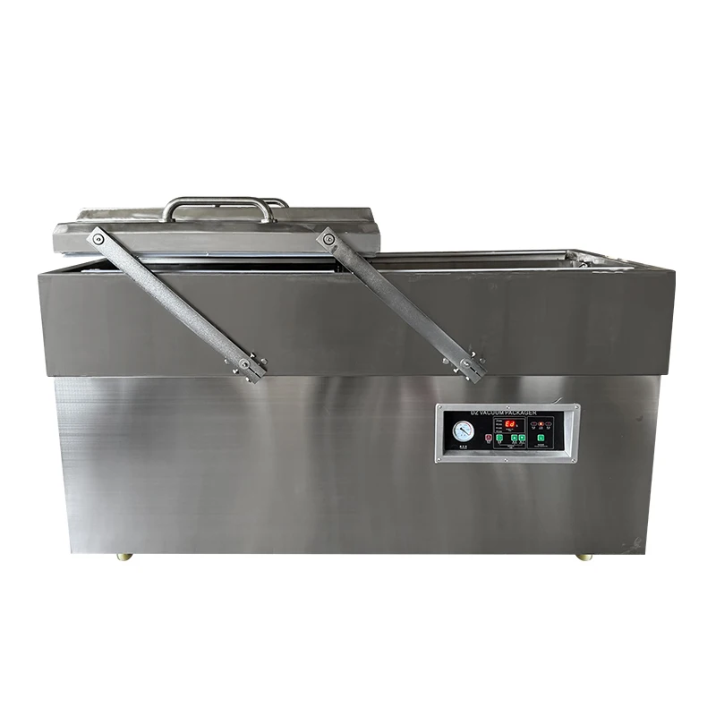 Double Chamber Inclined Deepen Vacuum Sealing  DZ-600-2QX for Liquid Sauce and Wet Food Packaging