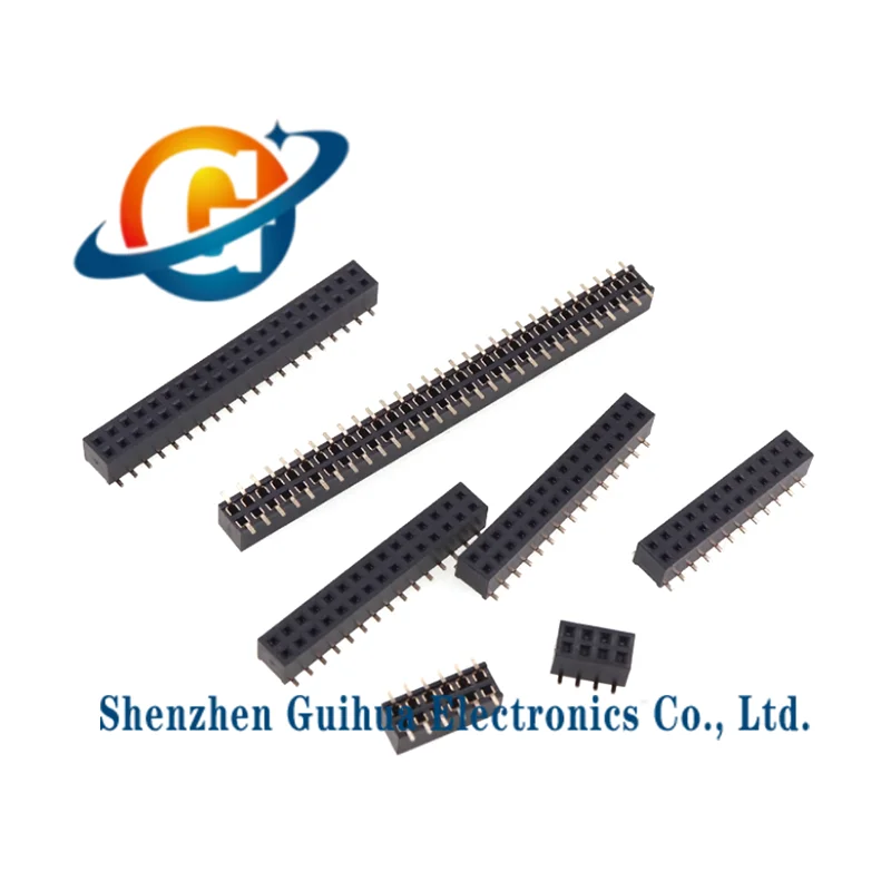 5pcs SMD Double Row Female Connector 2.0mm SMT Dual Row Pin Header Socket 4.3mm Plastic Height 2x2p 3p 4p 5-2x40p