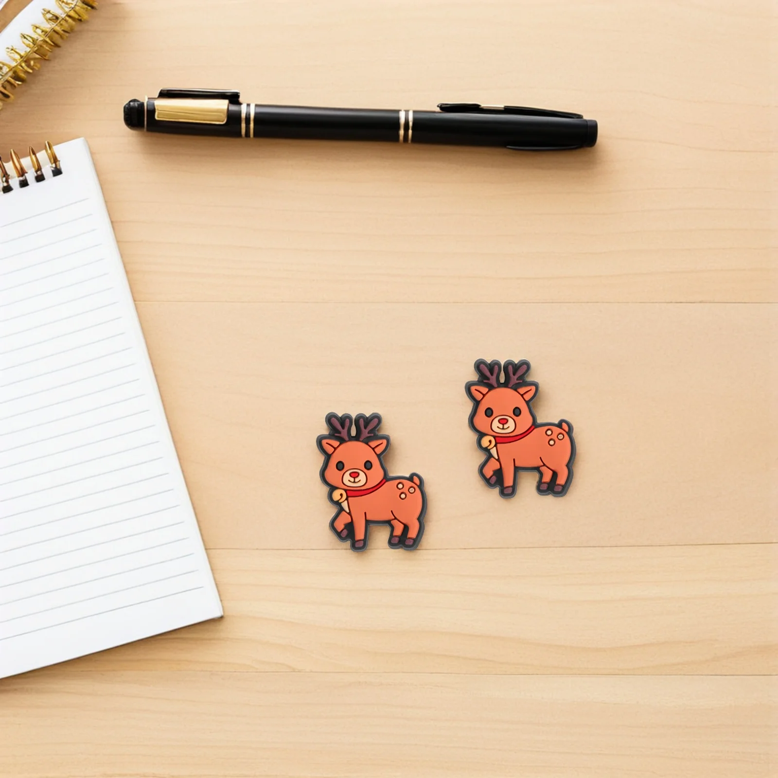 20 قطعة من مشابك زينة عيد الميلاد اللطيفة على شكل حيوان الرنة للطلاب في الفصول الدراسية، أدوات مكتبية ممتعة للحفلات