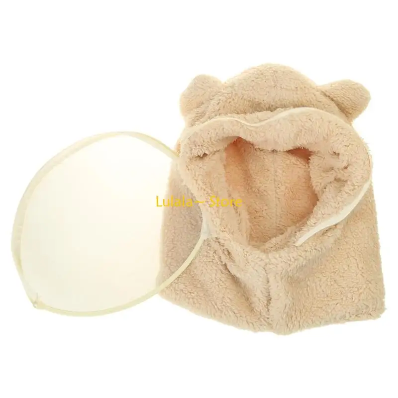 

Y4QA Модная ветрозащитная шапка, шарф без/с крышкой для лица, милый шейный платок с медвежьими ушками, цельный капюшон для на и