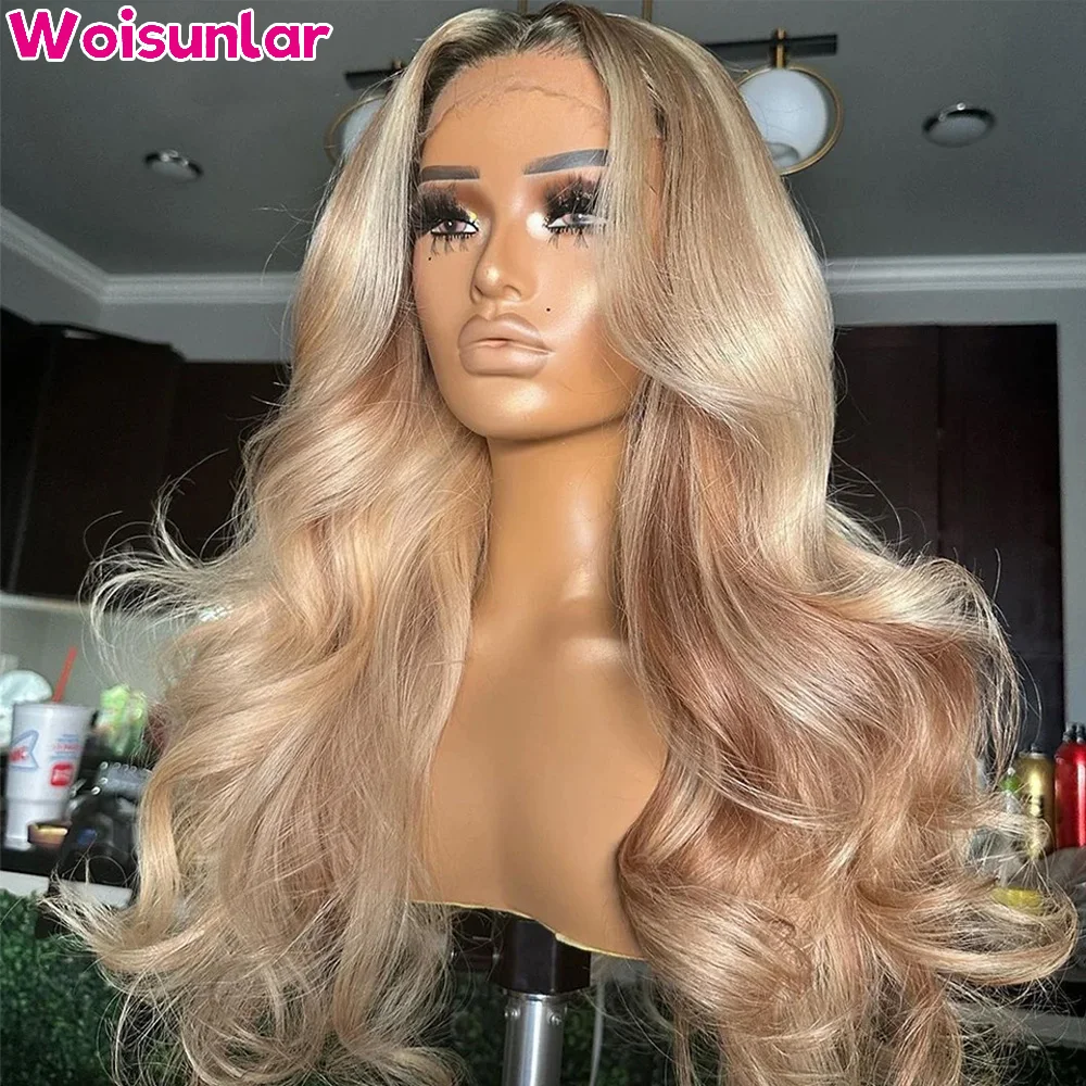 Highlight Light Brown and 613 Lace Front Wigs human hair 13X4 Transparent Lace Front Body Wave Wig For Women Human Hair Wig 100%