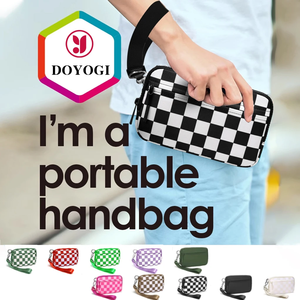 معصم نسائي لطيف، محفظة عملات معدنية بلون الفهد/المنقوش/الصلبة مع ثلاثة مقصورات بسحاب وحامل بطاقات نافذة شفافة