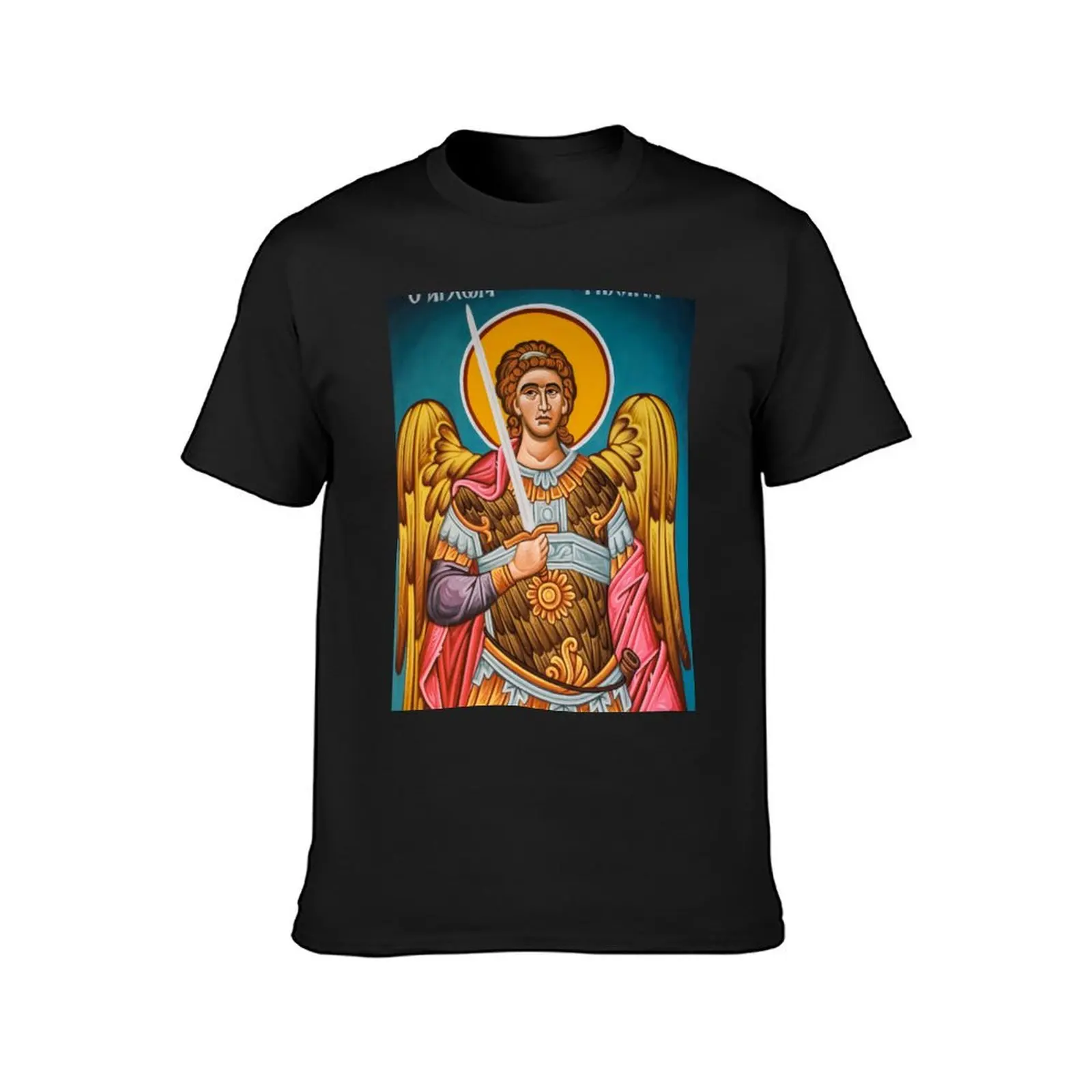 Archangel Michael T-Shirt korean fashion boys whites customs sports fans tshirts for men