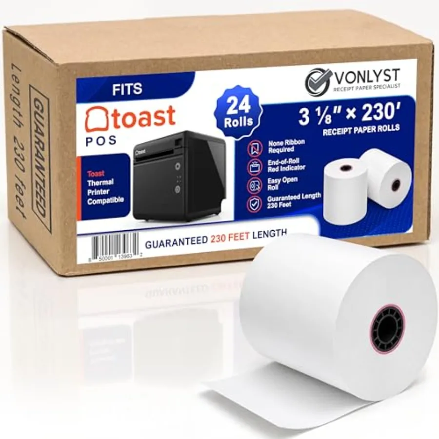 

Thermal Printer Paper Roll for Toast TP200 Receipt Printer Point of Sale rolls