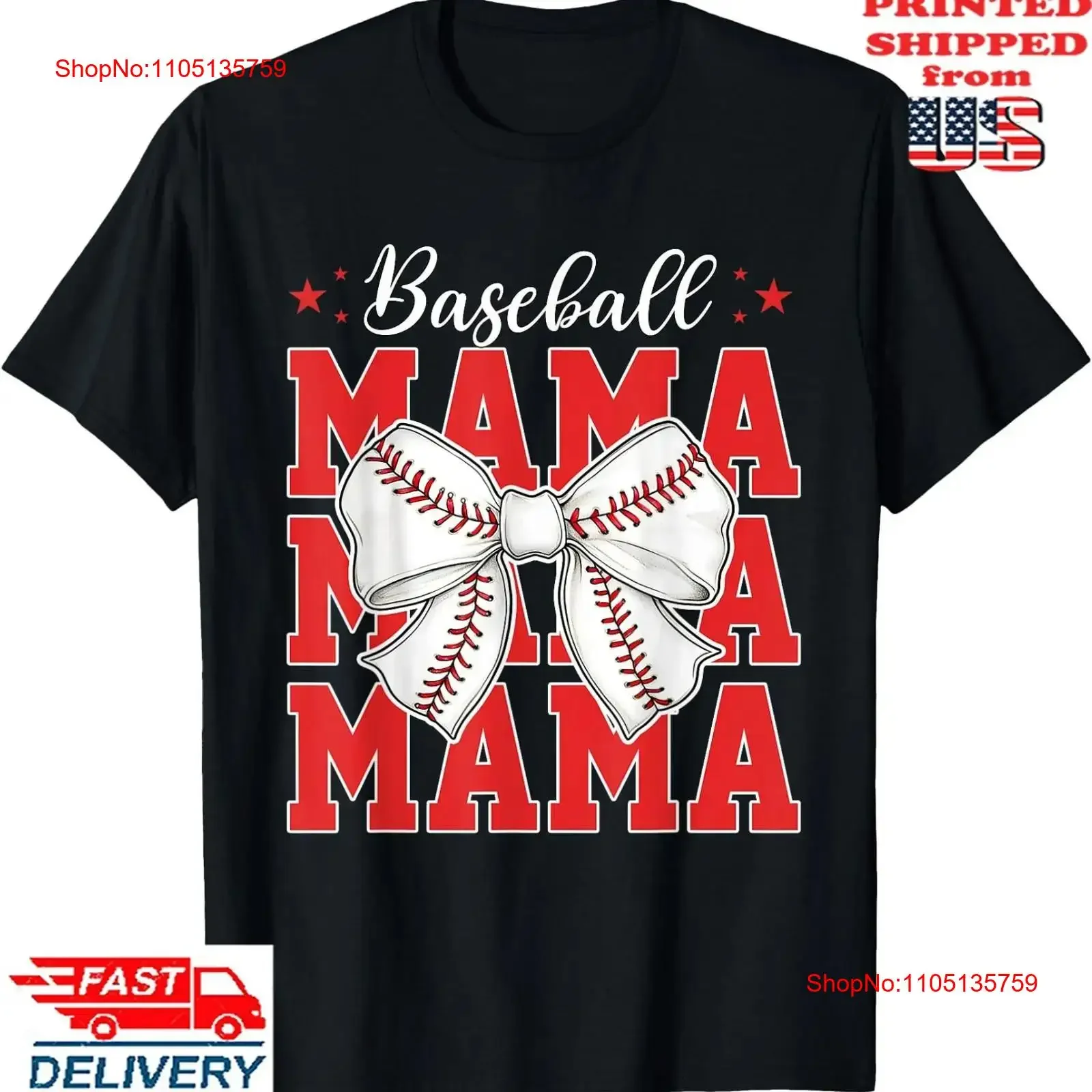 تي شيرت Game Day Baseball Mom Mom Mama Coquette Bow تي شيرت عتيق مغسول مريح برسومات ملابس الشارع قابلة للتنفس #1