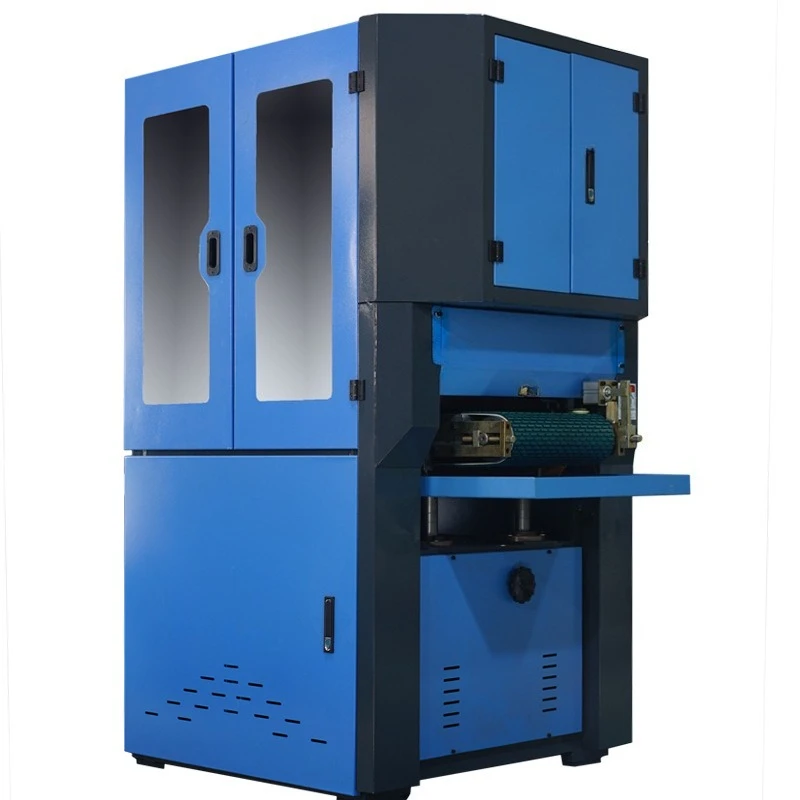 

Aluminum flat wire drawing machine water mill, double group abrasive belt metal equipment automatic polishing machine