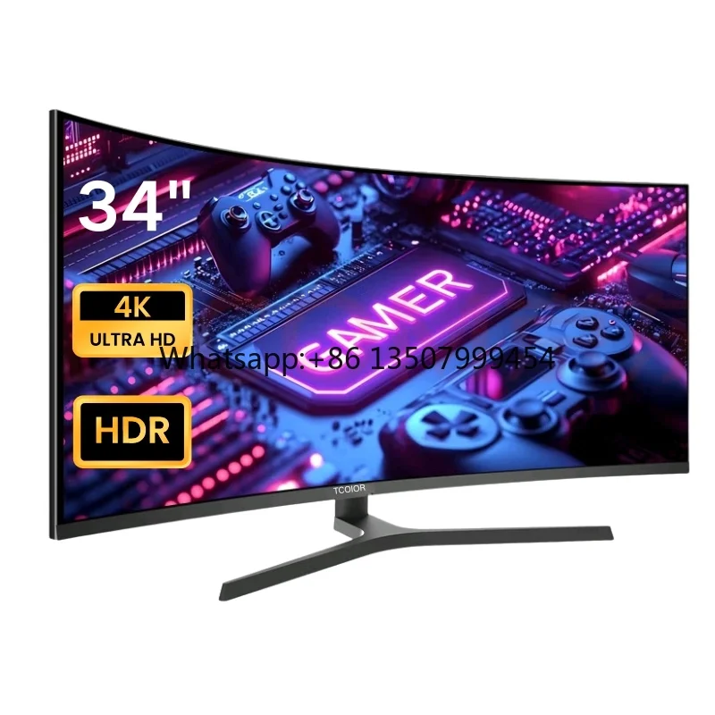 

Moniteur 4k 34 Inch Curved Monitor 3440x1440P 165hz Pc Screen 4k Led Ultrawide Monitor Full Gaming Pc Monitor for Laptop