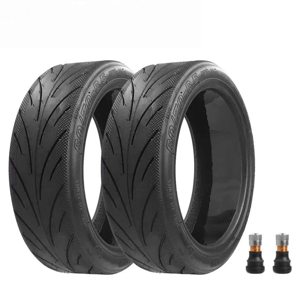 

10 Inch 60/70-6.5 Rubber Tubeless Scooter Tires For Segway Ninebot MAX G30 Front and Rear Tyres Explosion-Proof With Gas Nozzle