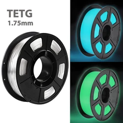 500g Transparent Night Glow Blue 3D PETG Printer Filament 1.75mm 3D Printing Materials Consumables Material 3D Printer