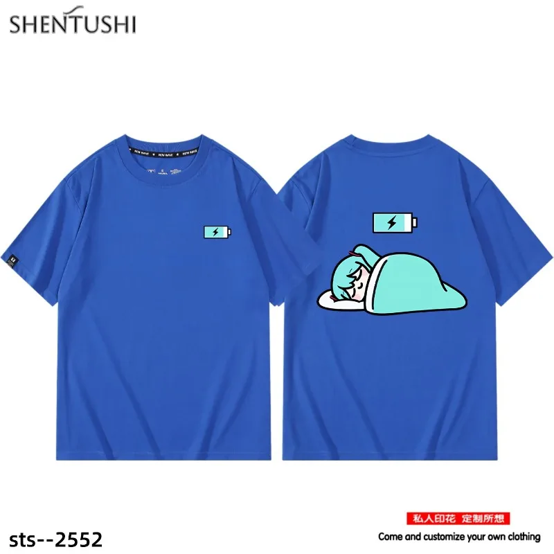 Chuyin MI Anime KU Battery Future Animation Peripheral Cartoon Printing Men's and Women's New Fashion Fashion Leisure T-shirt