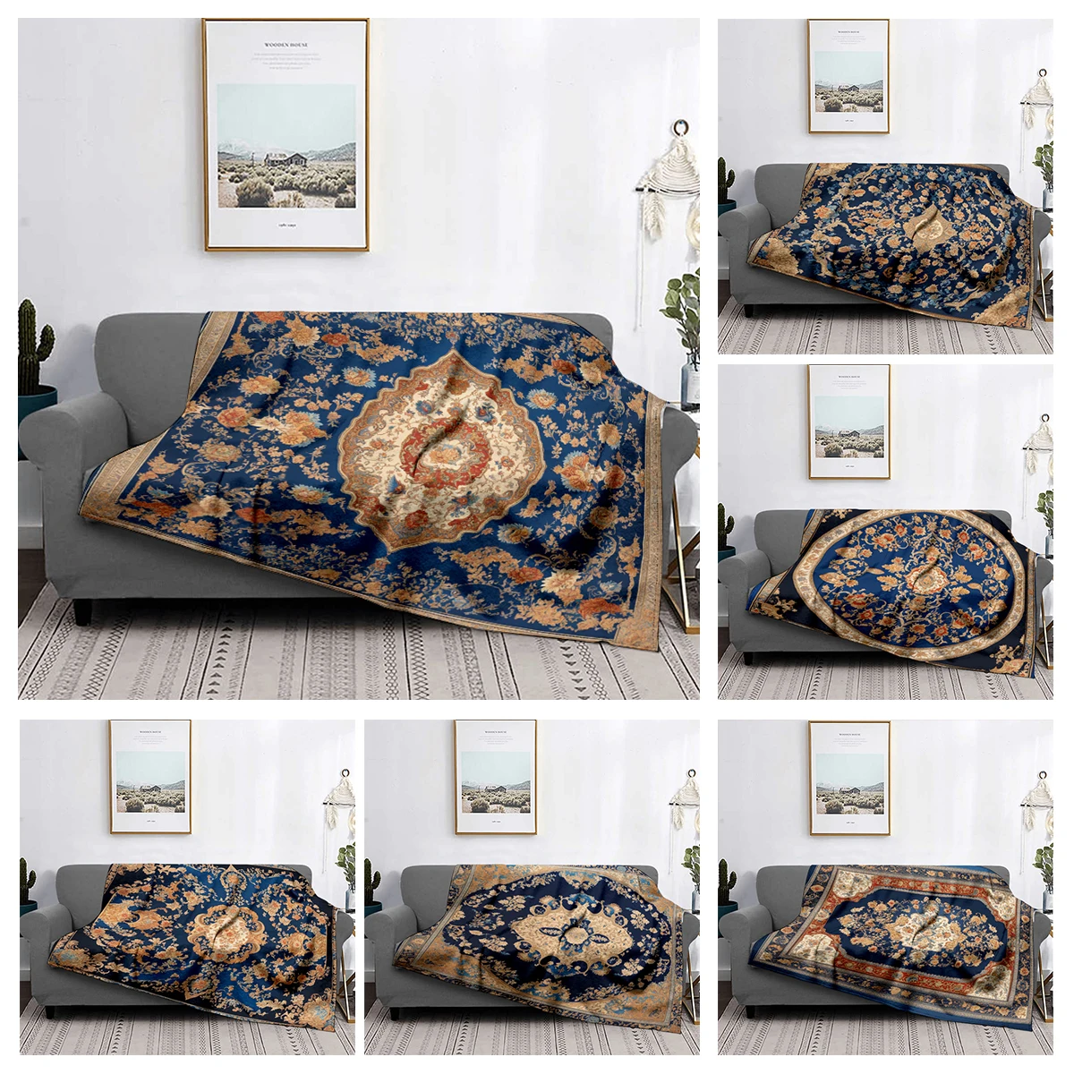 

Home decoration plush Throw Sofa blanket Bedspread on the bed fluffy soft blankets decor Plaid Modern Persia boho Blankets