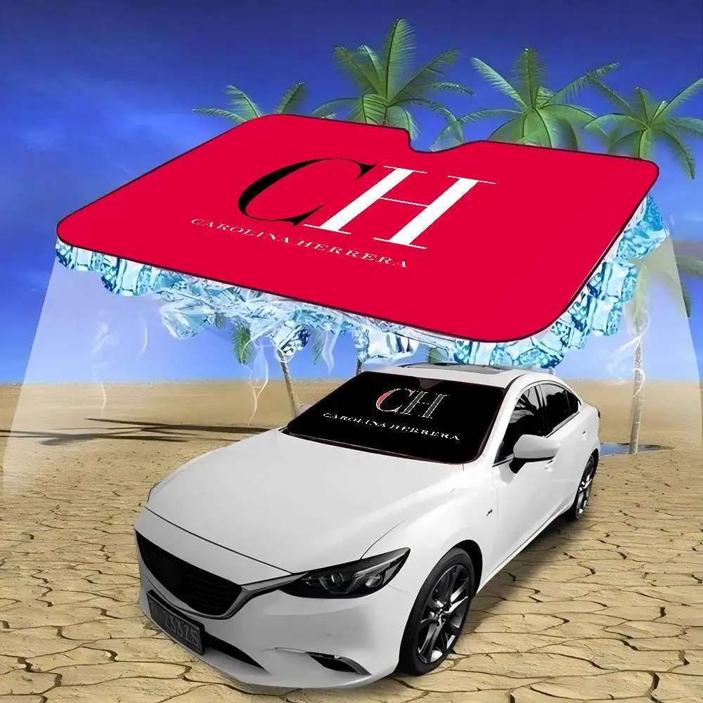 C-CarolinaS Fashion H-HerreraS Car Windshield Foldable Sun Shade Cover Block Reflector Portable Breathable Anti UV Protector