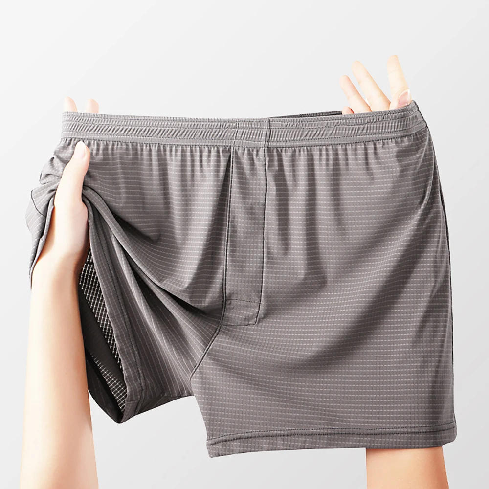 3 unidades/pacote na moda sólida gelo seda fina pijama pj calças legal respirável cetim cuecas masculinas alta elástica mid-rise pijamas boxers