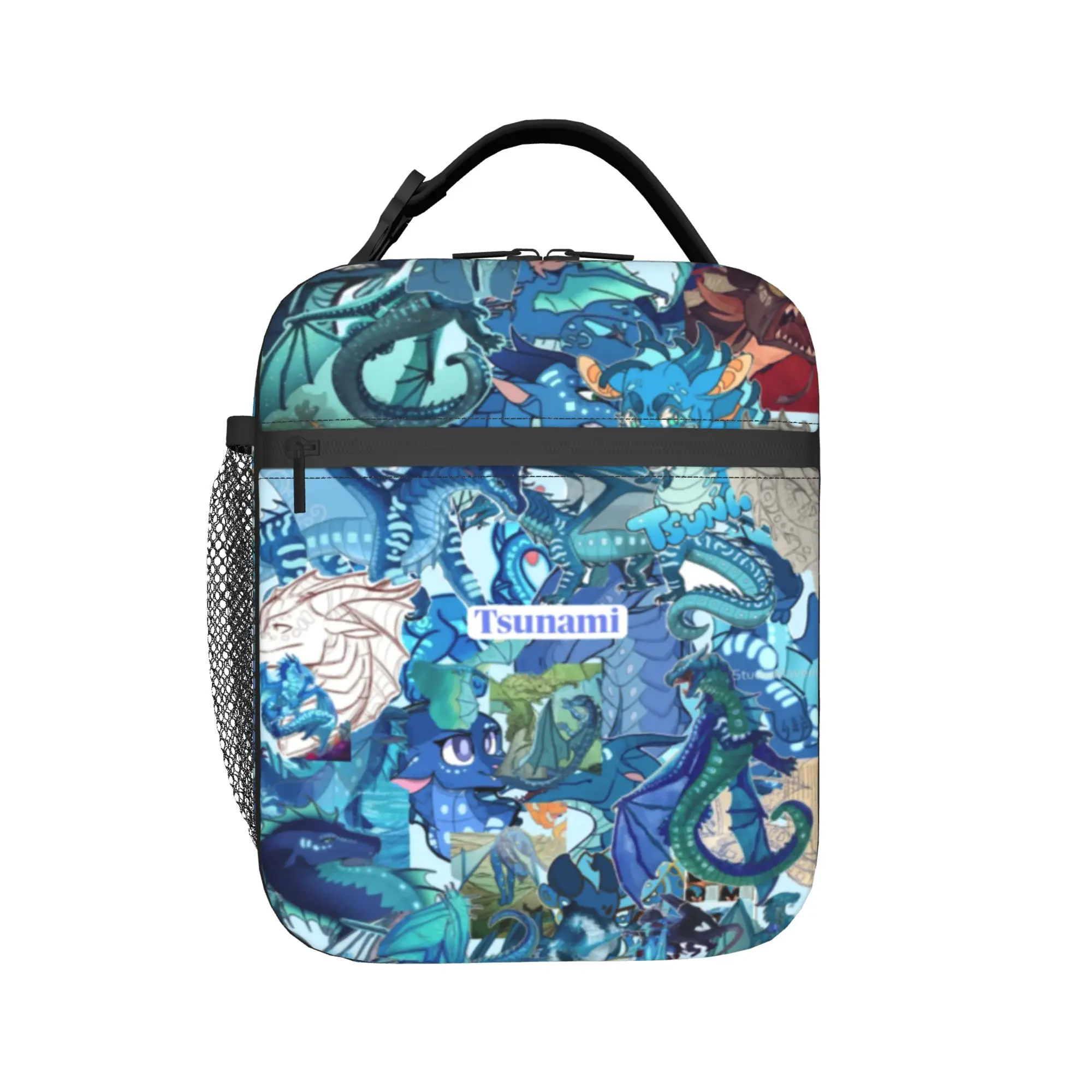 Wing Of Fire dragon Insulated Lunch Bag for Men Women  Food Container Portable Cooler Thermal Lunch Boxes For Travel
