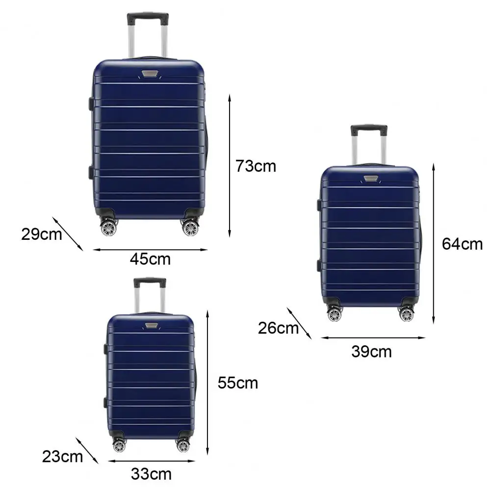 3Pcs ABS Hardshell Suitcase Set Different Sizes Scratch-resistant Suitcase Spinner Wheel TSA Lock 20/24/28 Inch Luggage Suitcase