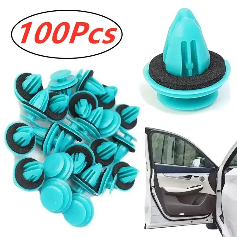 20-100pcs Green Nylon Retaining Clip Shockproof for Bumper Door Buckle Vehicle Retainer Fastener Rivets Car Interior Accessories