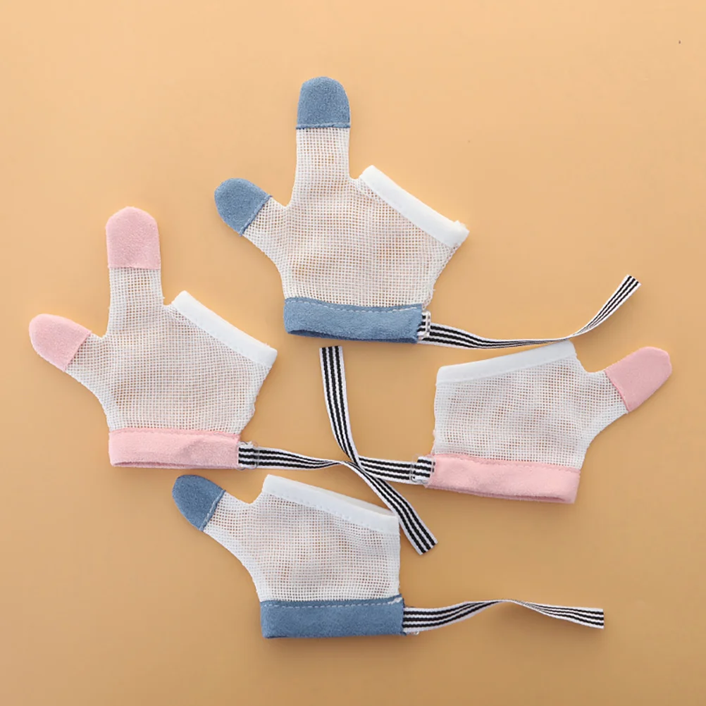 

Anti-eating Gloves Kids Mitt Newborn Yarn Outdoor Teething Mitten Breathable Nylon Toddler Playset