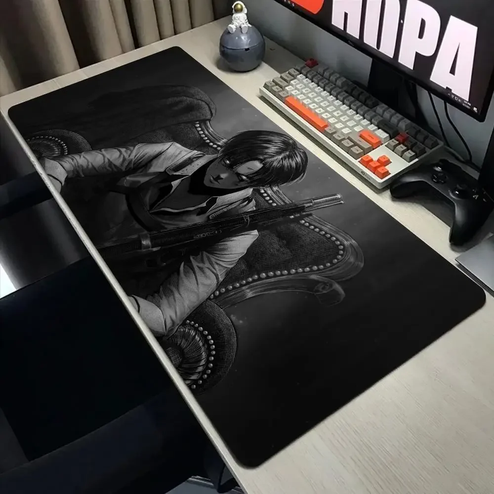 Attack On Titan Mouse Pad Gaming Accessories Keyboard Large Rubber Desk Mat Anime Computer Carpet Pc Gamer Non-slip Mousepad Xxl