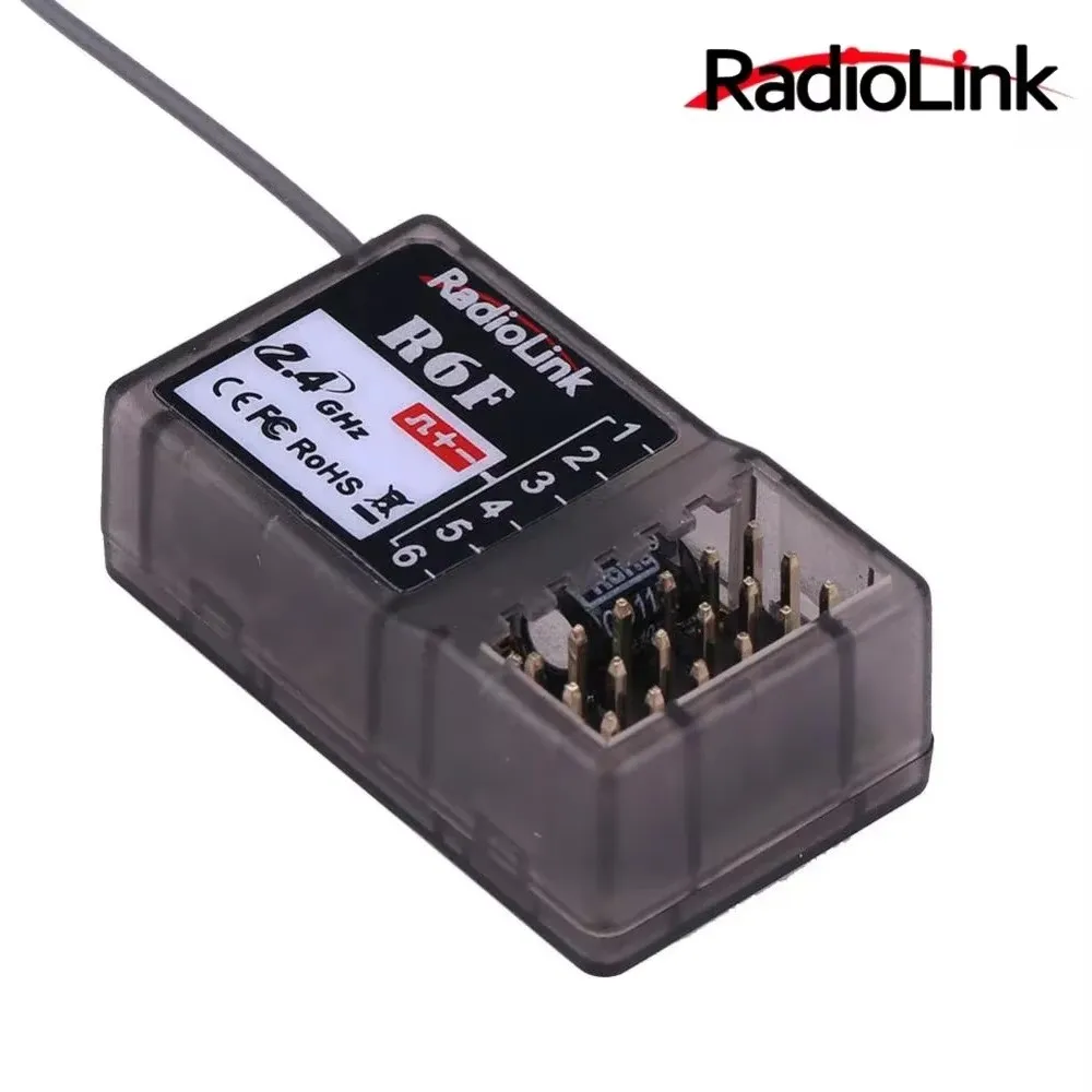 Radiolink R6F 수신기 RC 자동차 및 보트 용 6 채널 2.4GHz 라디오 송신기 리모컨 RC6GS V2/RC4GS V2/T8FB/T8S