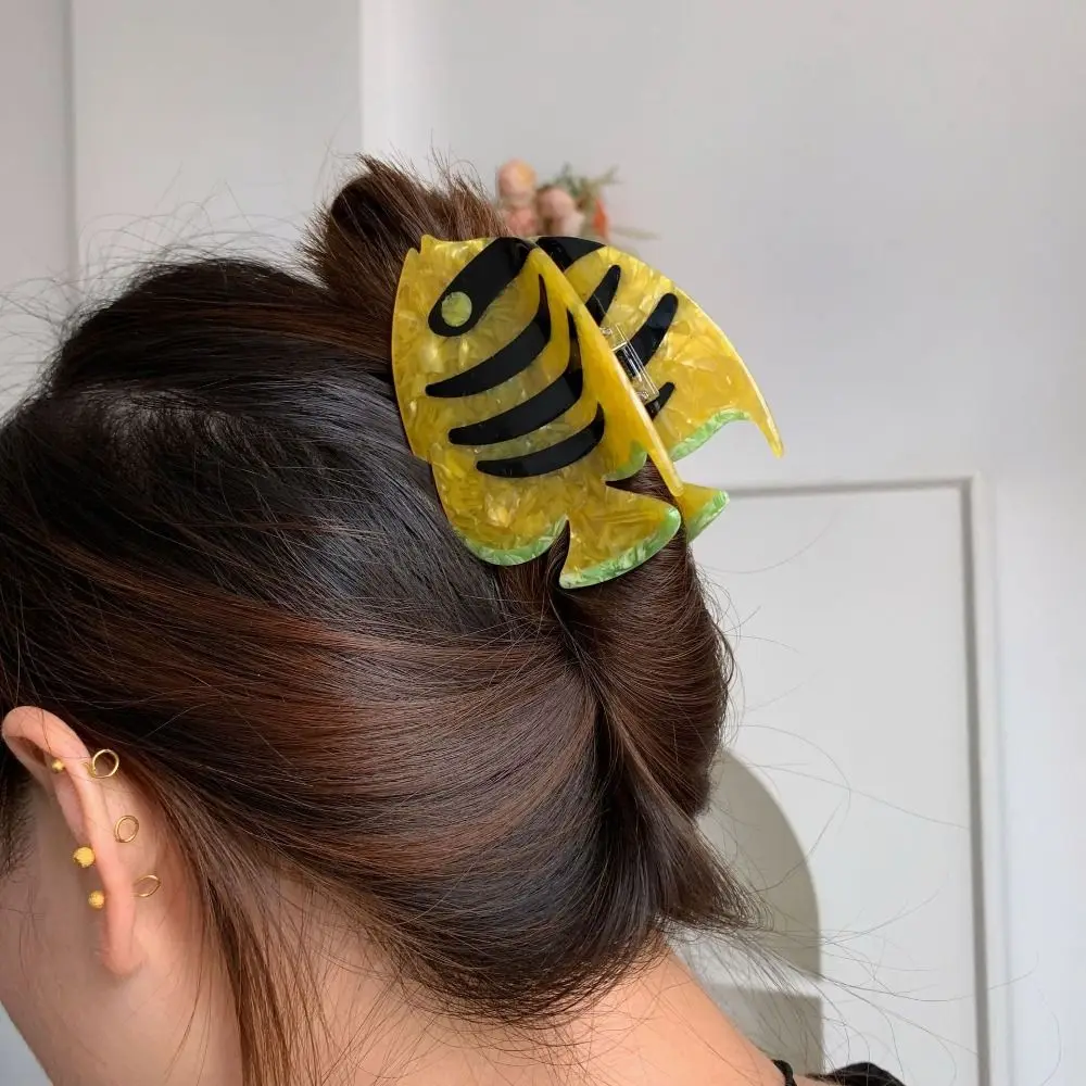 Acetic Acid Acetate Animal Hair Claw Ocean Series Cartoon Sea Creature Hair Clip Hair Accessories Grab Clip Big Shark Clip Girl