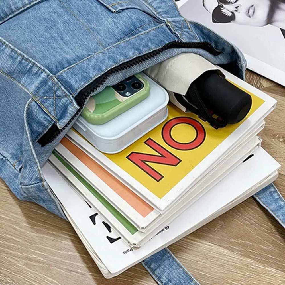 Borsa a tracolla in Denim coreano portafogli per ragazze portafogli da donna borsa a mano grande borsa da scuola per adolescenti regali di