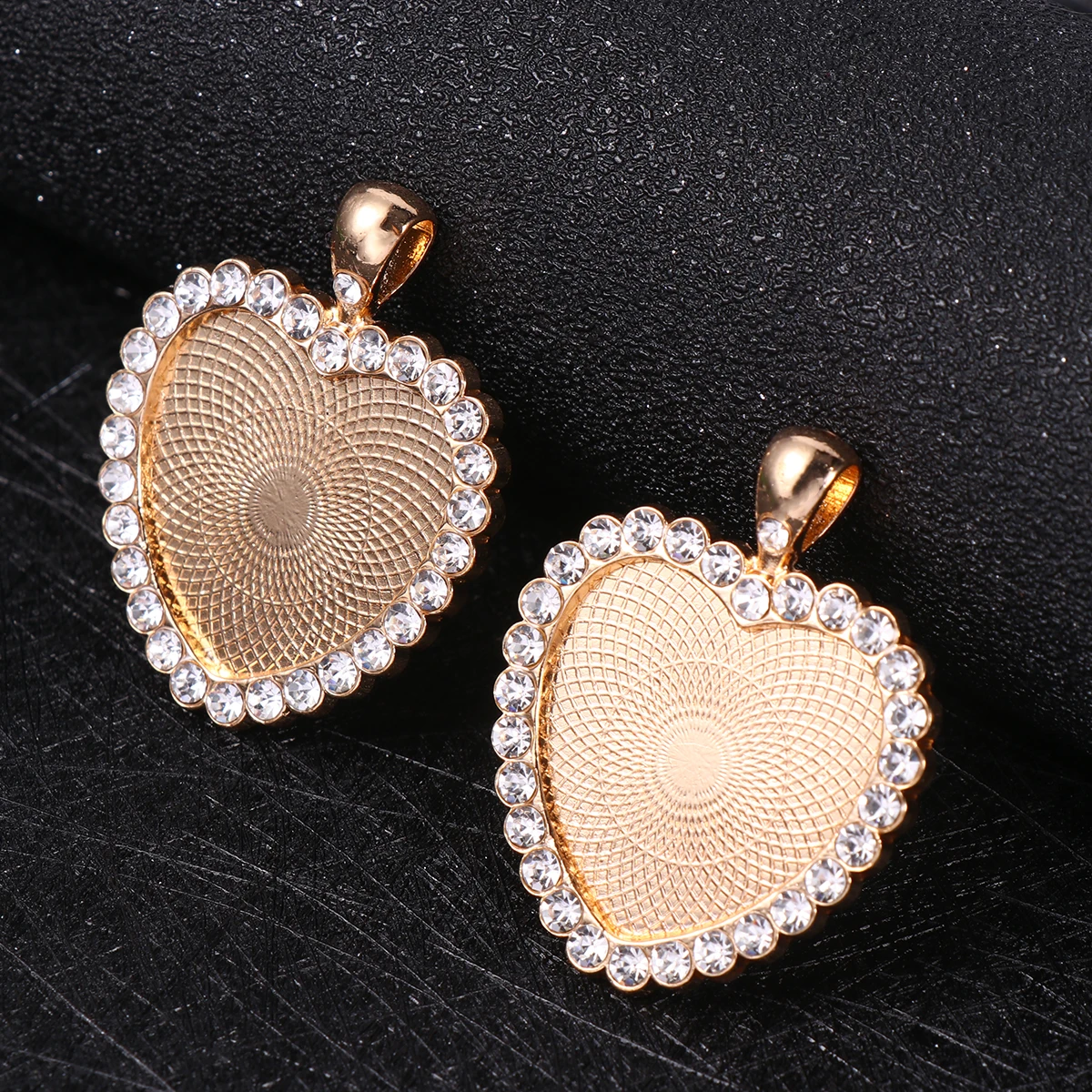 

5pcs Heart Shape Alloy Pendant for Necklace Bracelet DIY Jewelry Making Accessories Women Gift Metal Charms Fashion