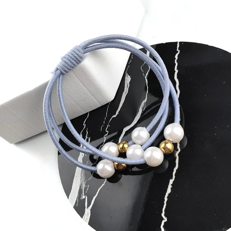 Pearl Beads Hair Rope Multi-Layer Rubber Band Hair Ties For Women Girls Elastic Headband Cute Hair Accessories