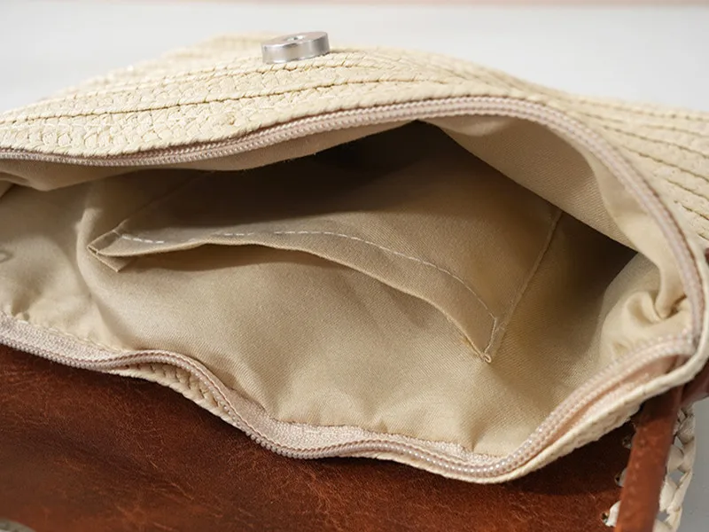 2025 المرأة الفاخرة اليدوية المنسوجة القش المرقعة السرج Crossbody حقائب كتف الصيف حقيبة ساعي الشاطئ الاتجاه حقائب السفر