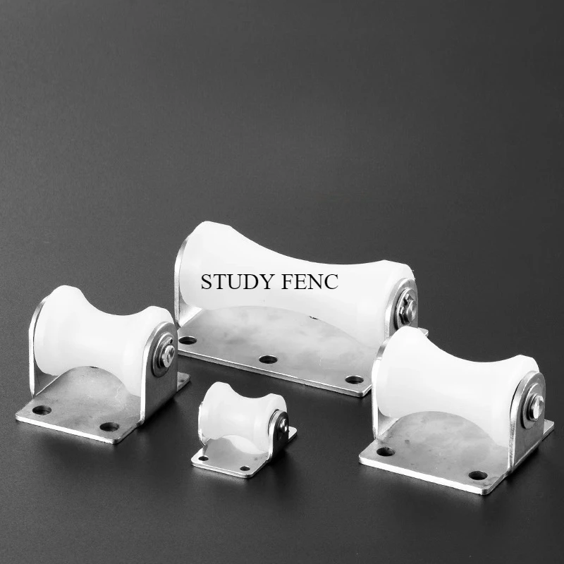 1pc Stainless Steel U-shaped Groove Roller Nylon Bearing Roller Wooden Door Sliding Pulley Household Hardware Accessories