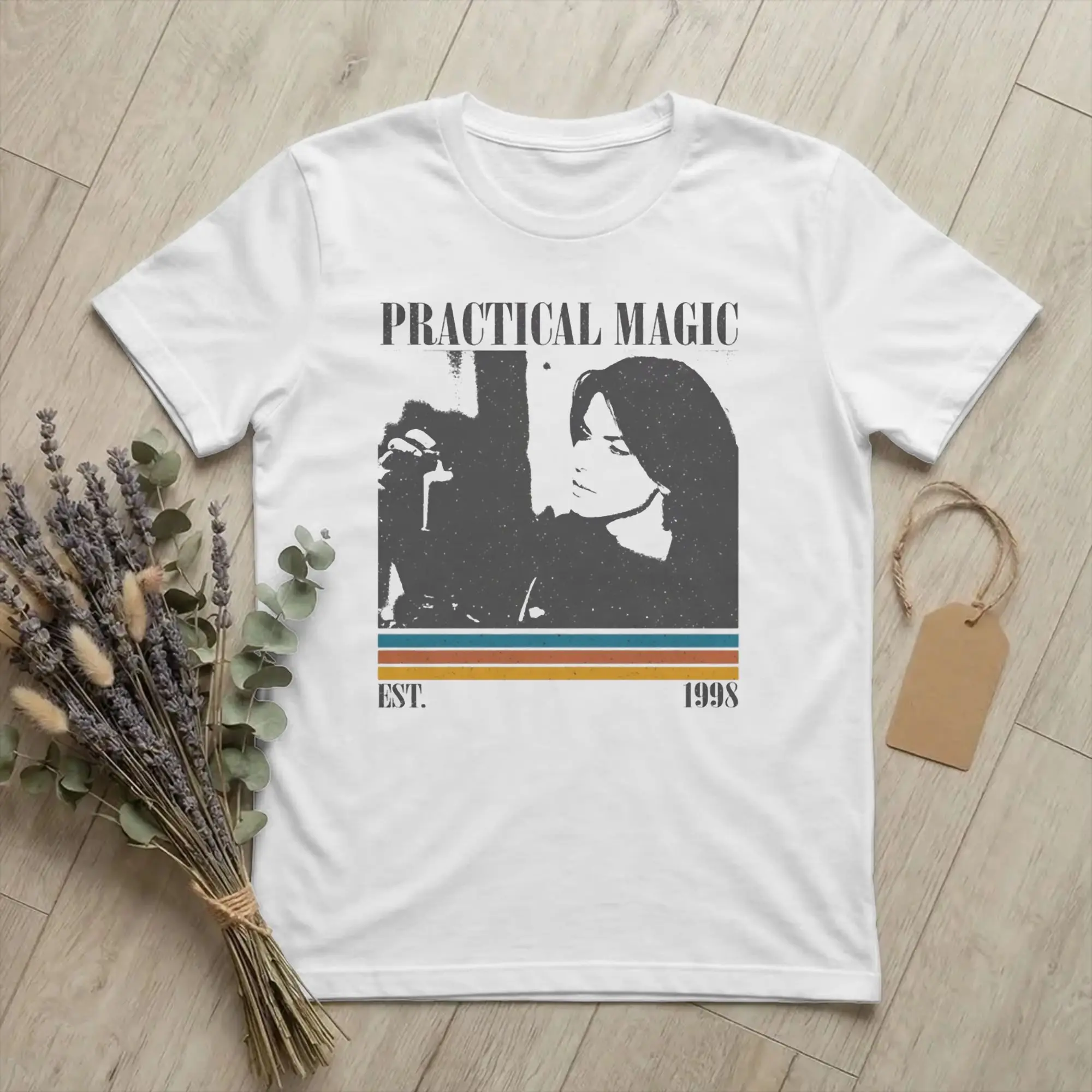 Practical Magic Sandra Bullock Men Women T Shirt  Humorous Tee Shirt Short Sleeve Round Neck T-Shirts Cotton Printed Clothing