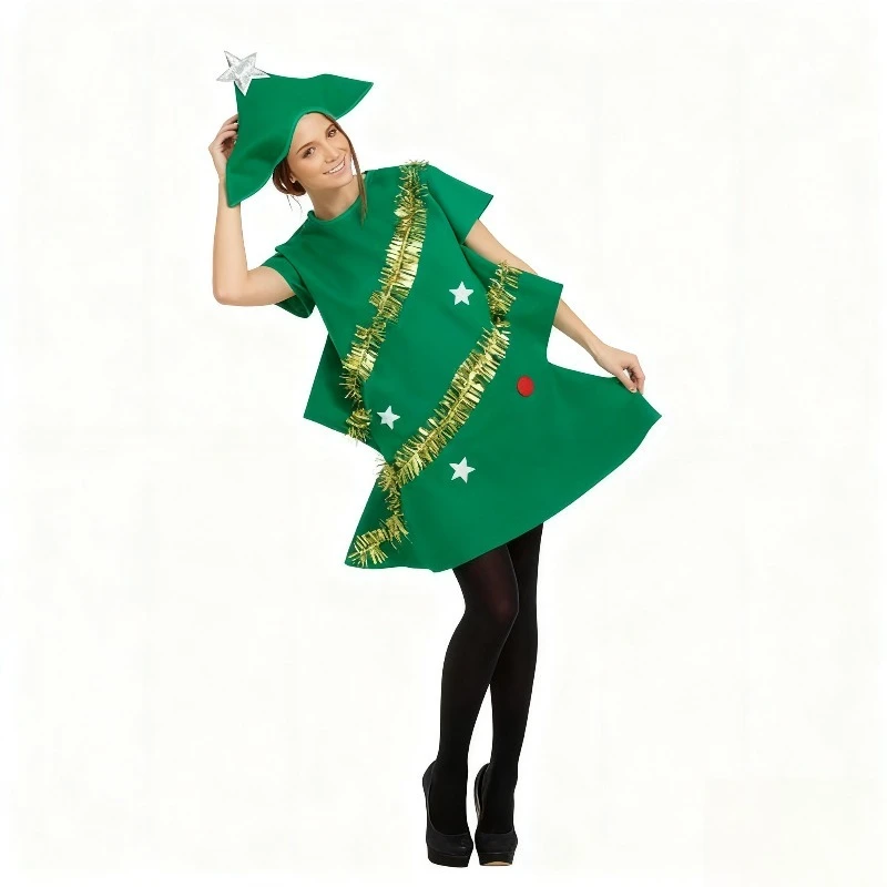 2025 شجرة عيد الميلاد تأثيري المرحلة زي، الدعامة شجرة عيد الميلاد الكبار عطلة الزي #5