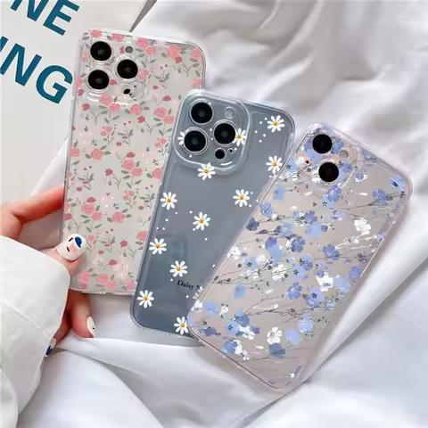 Fashion Flower Phone Case for Samsung Galaxy A55 A15 A54 5G A16 A35 A25 A56 A36 A26 S25 S24 Ultra S23 FE S21 S22 Plus Cover Capa