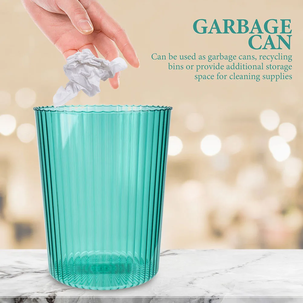 

Creative Clear Paper Bucket Practical Thickened Garbage Can for Bedroom Kitchen Bathroom Home Decor Clear Trash Can