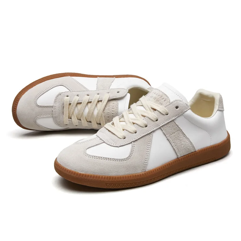Herren Retro Wildleder Freizeitschuhe Schnürschuhe Flache Skateschuhe Bequeme Rutschfeste Sportschuhe für Männer – Detail 10