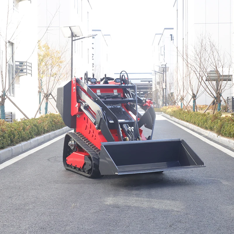 Pala compatta agricola Pala cingolata alimentata a diesel con secchio 4 in 1 per Ranch agricolo