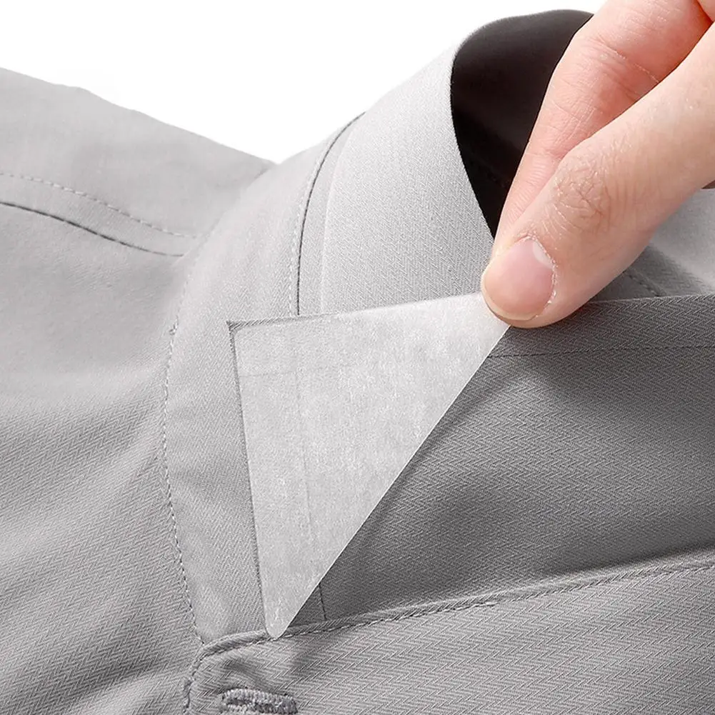 30 pezzi colletto della camicia adesivo collare non inclinabile a forma di artefatto colletto della camicia toppe adesive in PVC per abbigliamento